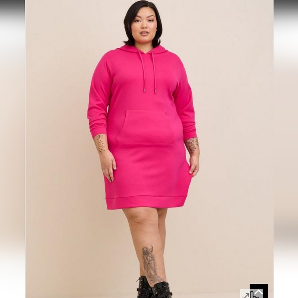 Torrid At The Knee Cupro Hoodie Dress